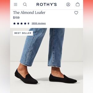 Rothy’s Almond Loafer in Black